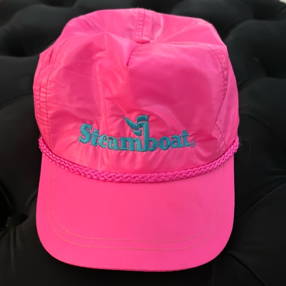 VINTAGE Steamboat Neon Pink Hat - Picture 1 of 9